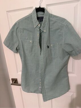 Polo by Ralph Lauren Men’s Short-Sleeve Button-Down Shirt in Light Green